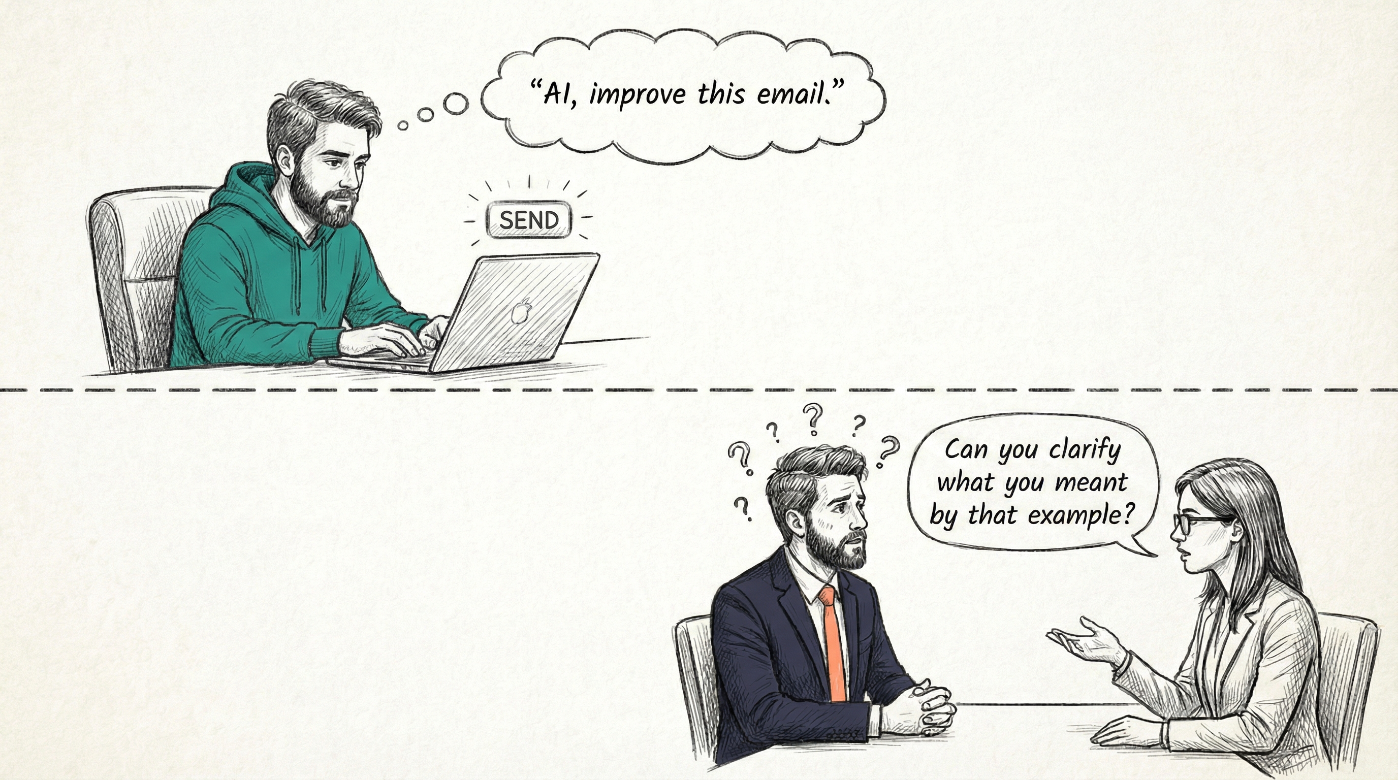 Person preparing for an important conversation at their desk